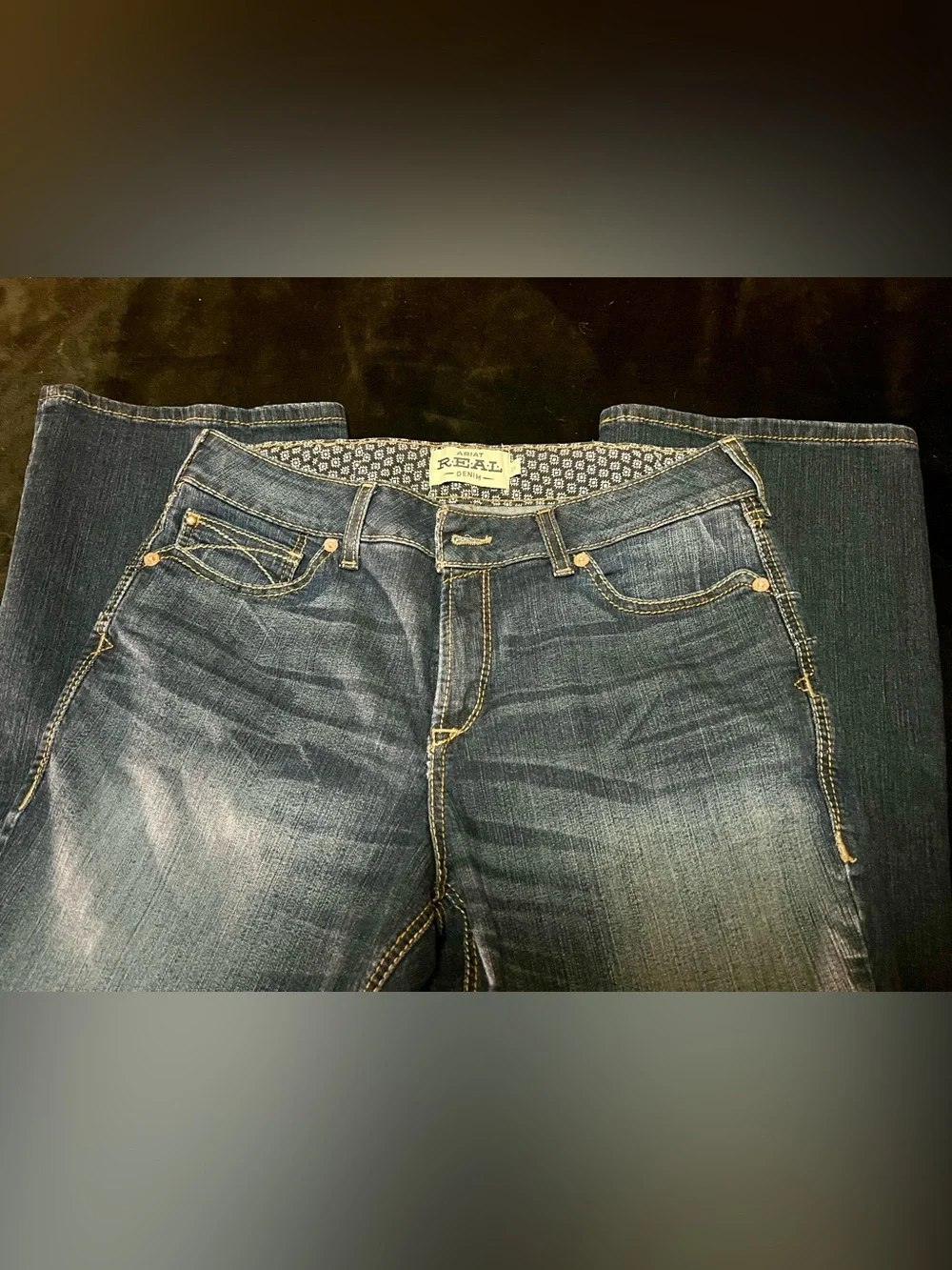ARIAT R E A L DENIM WOMANS PERFECT RISE BOOT JEANS